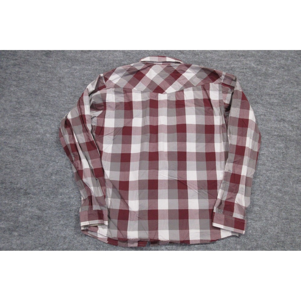 Patagonia Shirt Mens Large Red Gray Plaid Organic Cotton Long Sleeve Button Up - Picture 7 of 7